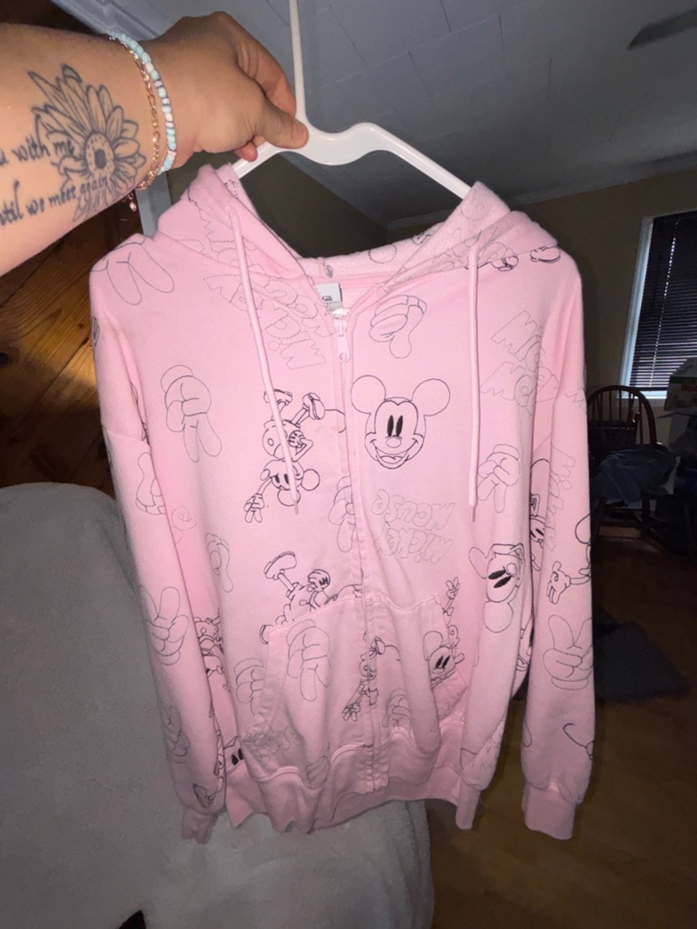 Disney Pink Mickey Mouse Zip-Up Hoodie